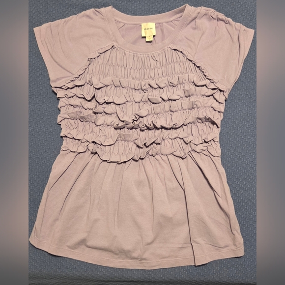 NWT Anthro Maeve Ruffle Smocked Blouse Short Sleeve Top Size S Anthropologie - Picture 2 of 5
